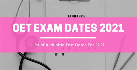 oet exam date 2021|How do I book an OET Test and where can I book .